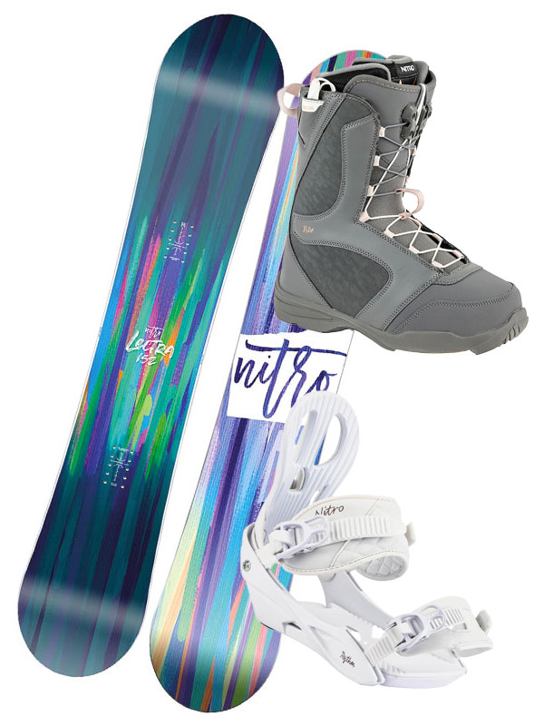 Nitro LECTRA BRUSH dámský snowboard s vázáním šedá