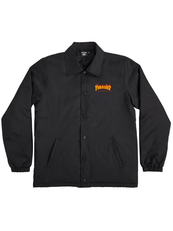 Santa Cruz Thrasher Flame Dot C black pánská jarní bunda - XL černá