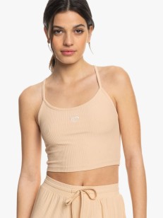 Roxy RISE VIBE RIB  TOASTED ALMOND dámská tílko