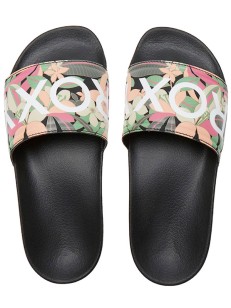 Roxy SLIPPY II BLACK/PINK/SOFT LIME