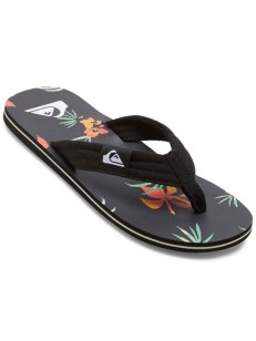 Quiksilver MOLOKAI LAYBACK BLACK/ORANGE/GREEN herren flip-flops