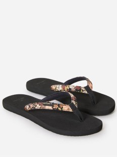 Rip Curl FREEDOM BLOOM OPEN BLACK/BROWN dámské žabky
